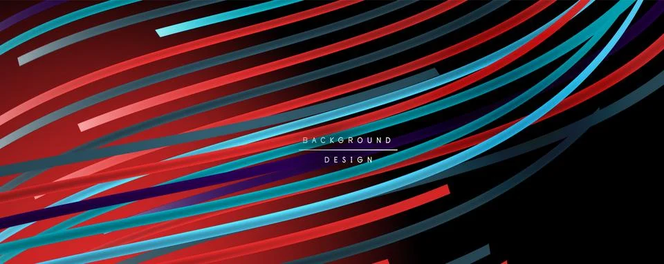 Abstract colorful lines vector background. Internet, big data and technology 스톡 일러스트