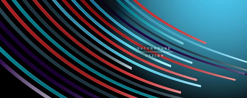 Abstract colorful lines vector background. Internet, big data and technology Stock Illustration