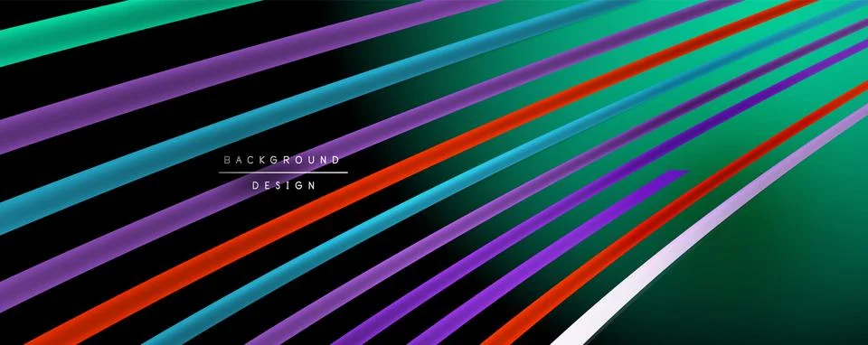 Abstract colorful lines vector background. Internet, big data and technology Stock Illustration