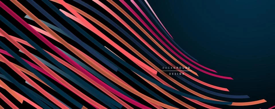 Abstract colorful lines vector background. Internet, big data and technology Stock Illustration