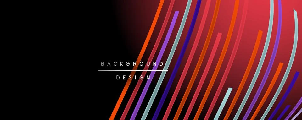 Abstract colorful lines vector background. Internet, big data and technology Illustrazione stock