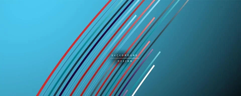Abstract colorful lines vector background. Internet, big data and technology Stock Illustration