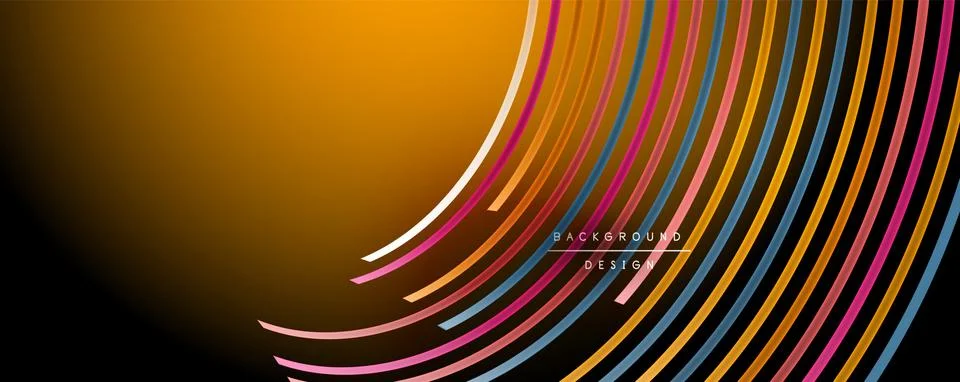 Abstract colorful lines vector background. Internet, big data and technology Stock Illustration