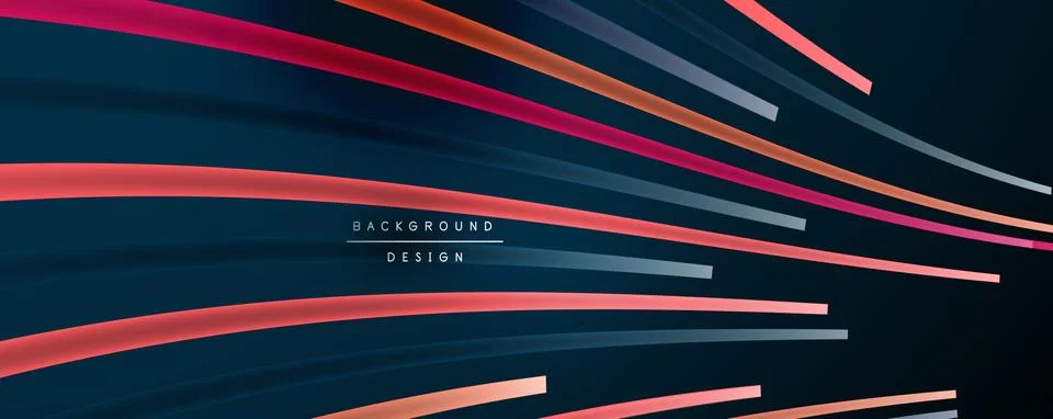 Abstract colorful lines vector background. Internet, big data and technology Stockillustratie