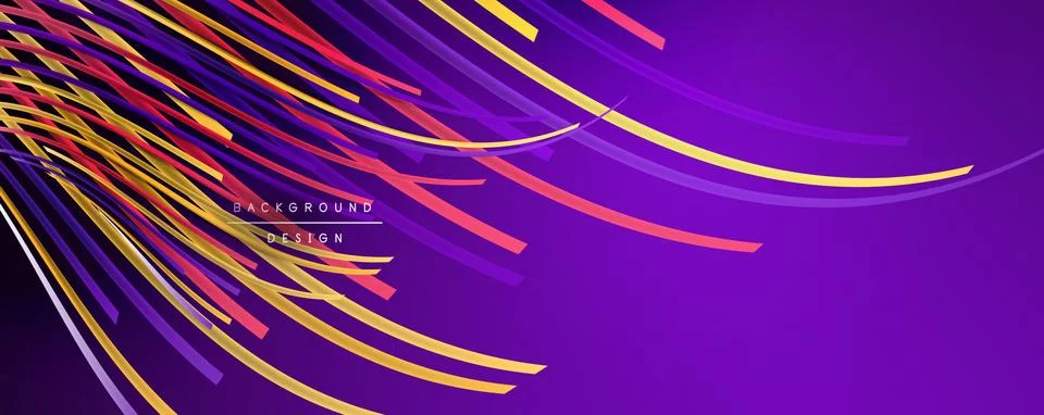 Abstract colorful lines vector background. Internet, big data and technology Illustrazione stock