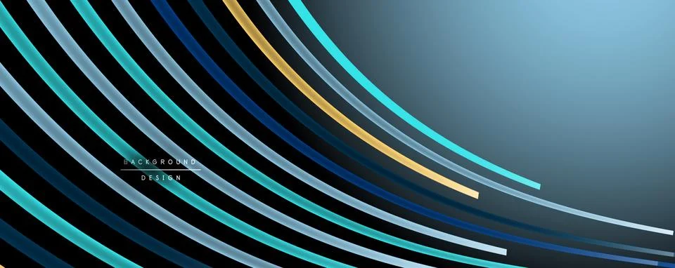 Abstract colorful lines vector background. Internet, big data and technology Illustrazione stock