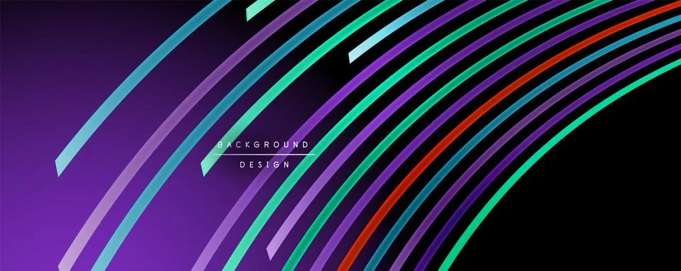 Abstract colorful lines vector background. Internet, big data and technology Stock Illustration