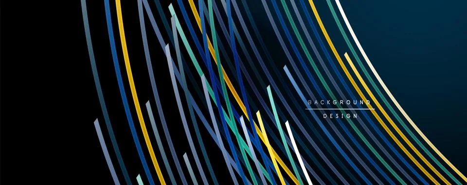 Abstract colorful lines vector background. Internet, big data and technology Stock Illustration