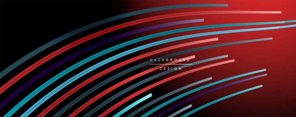 Abstract colorful lines vector background. Internet, big data and technology Stock Illustration