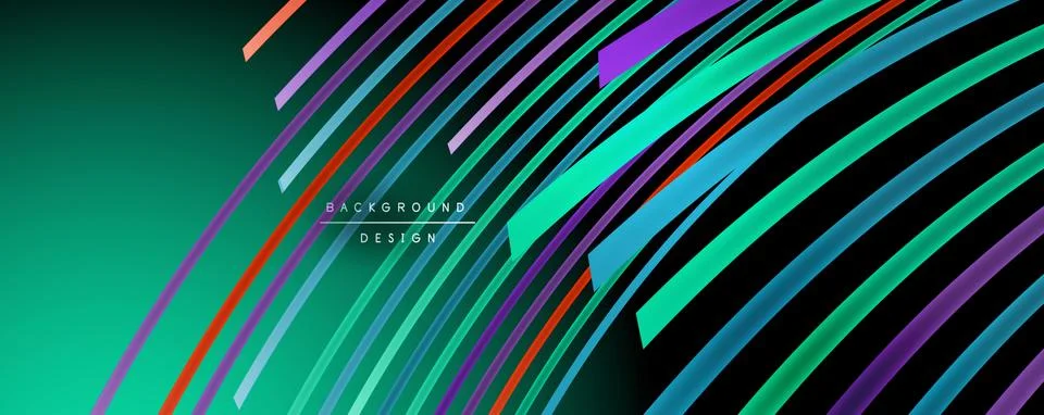 Abstract colorful lines vector background. Internet, big data and technology Stockillustratie