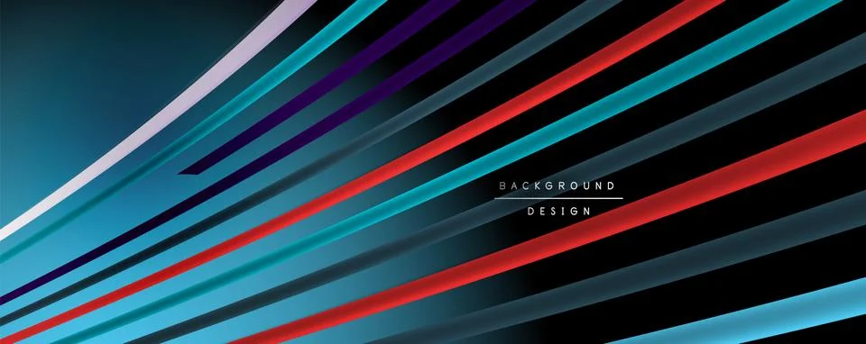 Abstract colorful lines vector background. Internet, big data and technology Stock Illustration