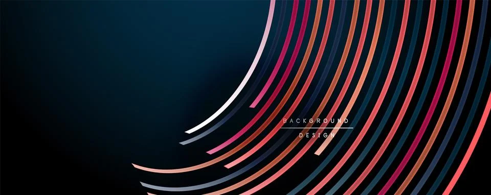 Abstract colorful lines vector background. Internet, big data and technology Stock Illustration