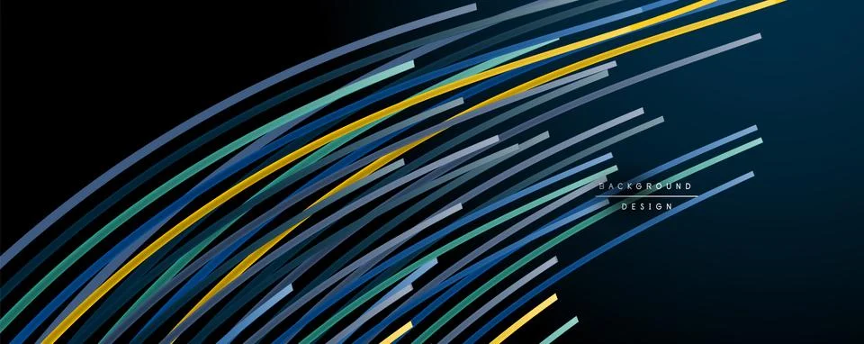 Abstract colorful lines vector background. Internet, big data and technology Stock Illustration