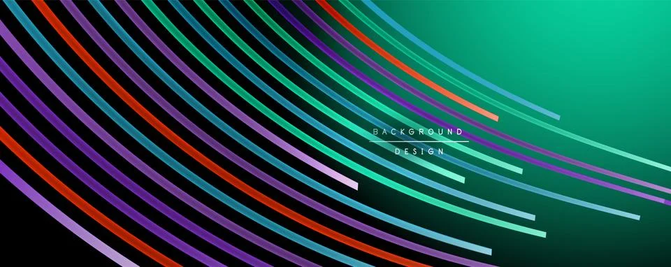 Abstract colorful lines vector background. Internet, big data and technology Stock Illustration
