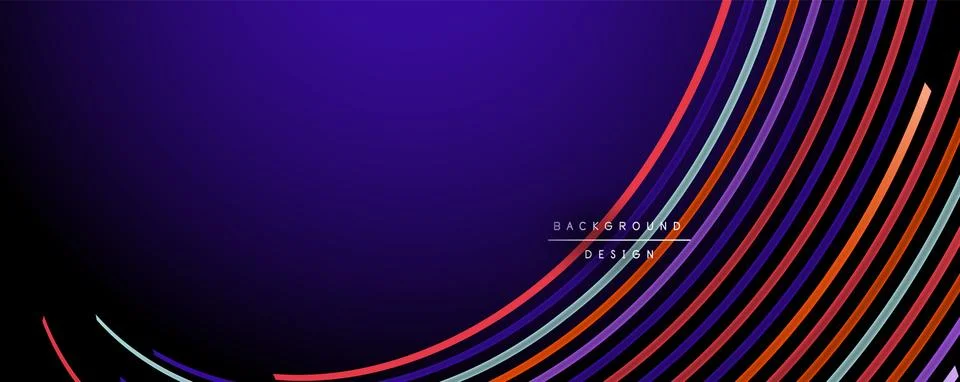 Abstract colorful lines vector background. Internet, big data and technology Stock Illustration