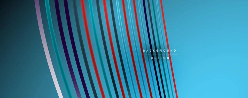 Abstract colorful lines vector background. Internet, big data and technology Stock Illustration