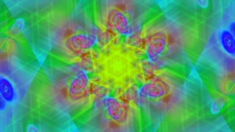 Abstract colorful liquid flow background vibrant psychedelic bokeh pattern Stockbeeldmateriaal 337703568