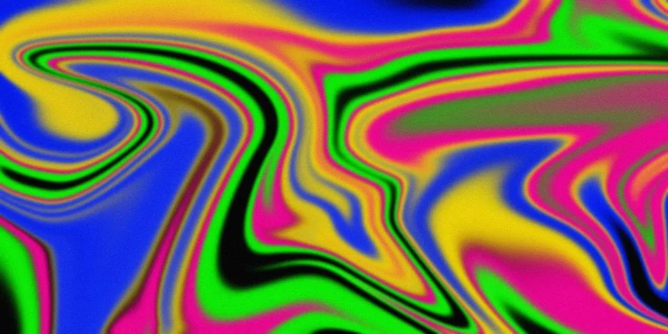 Abstract Colorful Liquid Gradient Background – Vibrant Neon Fluid Art Design 库存插图