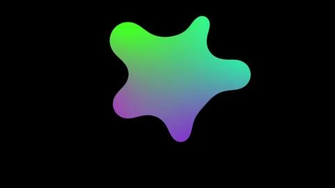 Abstract colorful liquid gradient waves isolated on black background illust.. Stock Illustration