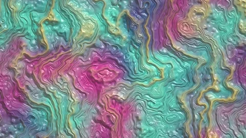 Abstract colorful liquid morphing background with pastel tones and 3d topography Stock Footage 334928109
