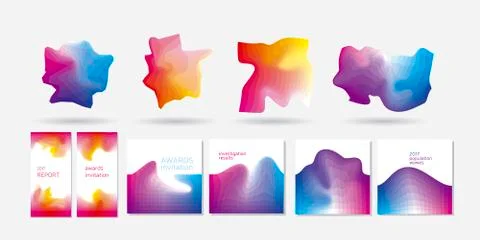 Abstract colorful liquid polygon background Stock Illustration