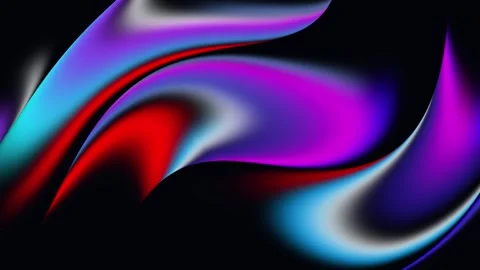 Abstract Colorful Liquid Ribbons Background Loop 4K Stock Footage 341377366
