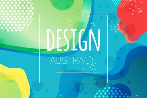 Abstract colorful liquid shape vector background s Stock Illustration