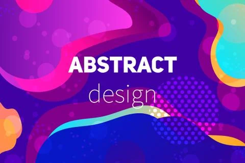 Abstract colorful liquid shape vector background s Stock Illustration