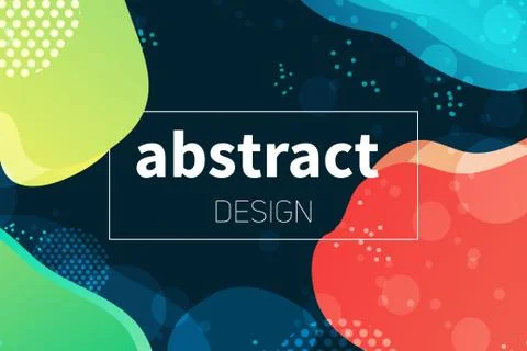 Abstract colorful liquid shape vector background s Stock Illustration