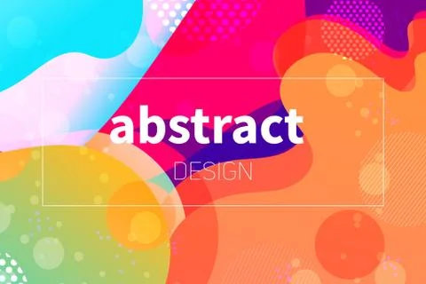 Abstract colorful liquid shape vector background s Stock Illustration