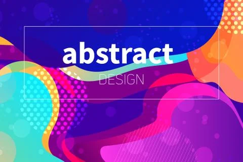 Abstract colorful liquid shape vector background s Stock Illustration