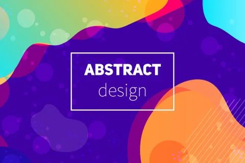 Abstract colorful liquid shape vector background s Stock Illustration