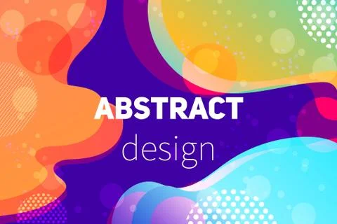 Abstract colorful liquid shape vector background s Stock Illustration