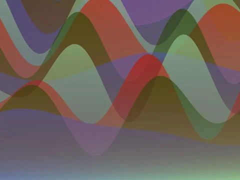 Abstract Colorful Liquid Wave Background with Transparent Layered Shapes an.. 스톡 일러스트
