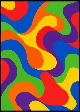 Abstract colorful liquid wave pattern background Stock Illustration