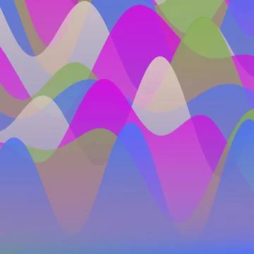 Abstract Colorful Liquid Waves Background with Overlapping Vibrant Gradient.. 스톡 일러스트