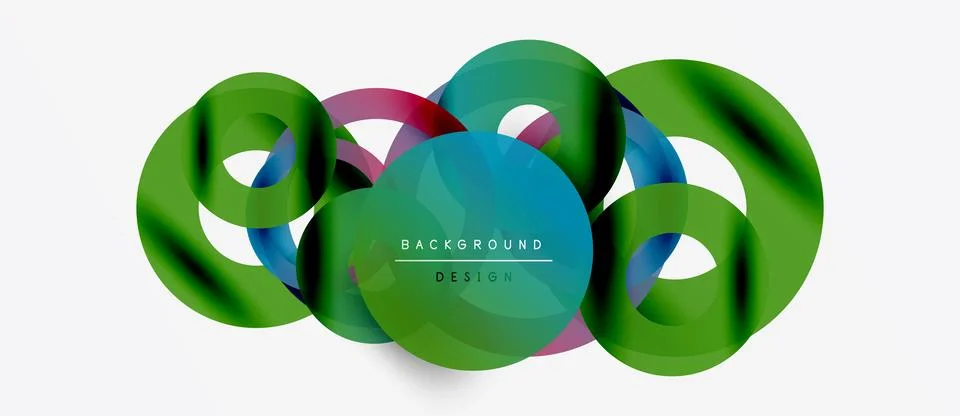 Abstract colorful loops create dynamic visual. Modern design elements suggest Stock Illustration