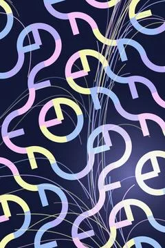 Abstract Colorful Loops Pattern イラスト素材