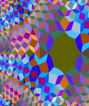 Abstract colorful low poly background in op art style Stock Illustration