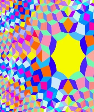 Abstract colorful low poly background in op art style Stock Illustration