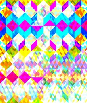 Abstract colorful low poly background in op art style Stock Illustration