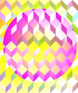 Abstract colorful low poly background in op art style Stock Illustration