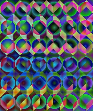 Abstract colorful low poly background in op art style Stock Illustration