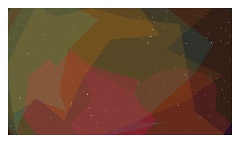 Abstract colorful low poly background with geometric shapes and bright stars. Stock Illustration