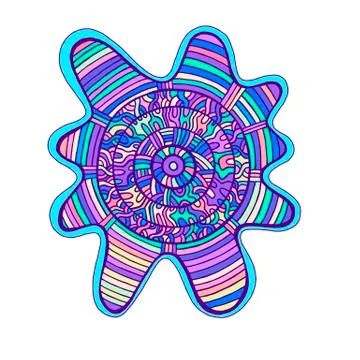 Abstract colorful mandala, with circle pattern maze of ornaments Stock Illustration