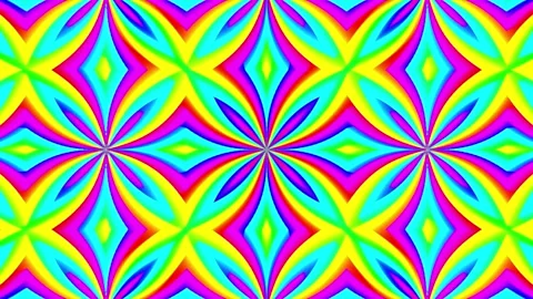 Abstract colorful mandala pattern background animation on screen. Stock-Footage 332884778