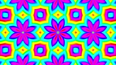 Abstract colorful mandala pattern background animation on screen. Stock Footage 332884780