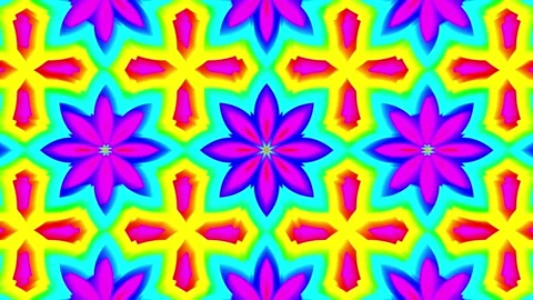 Abstract colorful mandala pattern background animation on screen. Stock-Footage 332884781