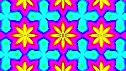 Abstract colorful mandala pattern background animation on screen. Stock-Footage 332884782