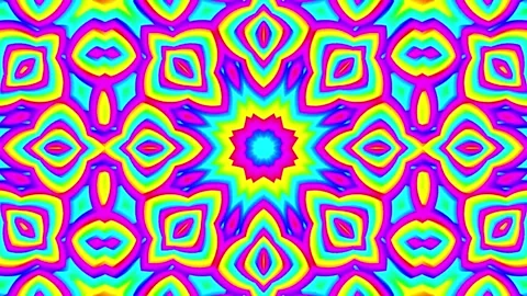 Abstract colorful mandala pattern background animation on screen. Stock Footage 332884793